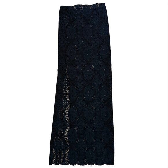 516. WAN HUNG Lace Maxi Dress Spring 2020 Runway Collection RARE XS S - Picture 2 of 5